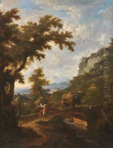 Paesaggio Con La Fuga In Egitto by Scipione Cignaroli