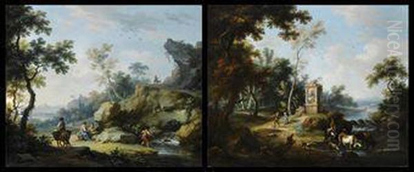 Paesaggio Con Figure E Animali - view 1
