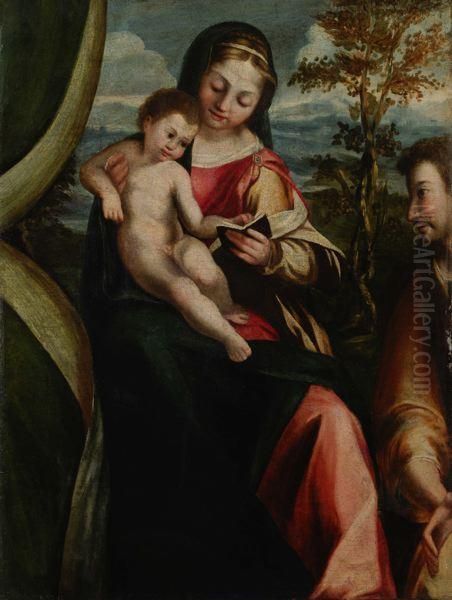La Vergine Con Il Bambino E Un Santo - view 1