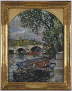 Pont-royal A Paris, Pastel Sur Pont-royal A Paris, Pastel Sur