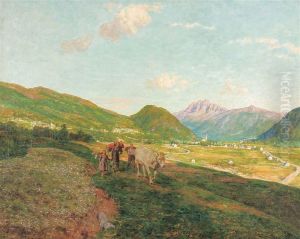 La Val Vigezzo Vista Dalla Casa Del Pittore by Giovanni Battista Ciolina