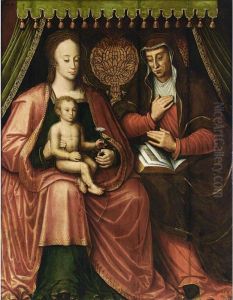 The Virgin And Child With St. Anne Under A Canopy
