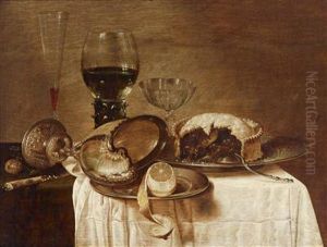 A Still Life With An Overthrown Nautilus Cup by Pieter Claesz.
