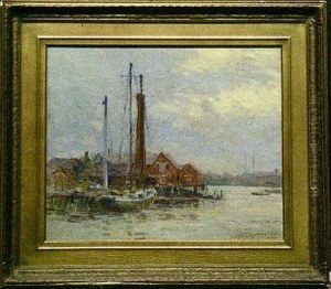 Twilight - Gloucester Harbor, Massachusetts by Joseph C. Claghorn