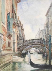 Vue Animee D'un Canal A Venise