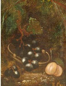 Nature Morte A La Grappe De Raisins by C. Clare