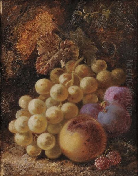 Still Life With Grapes,
Peach,
Plums,
And Raspberries - view 1