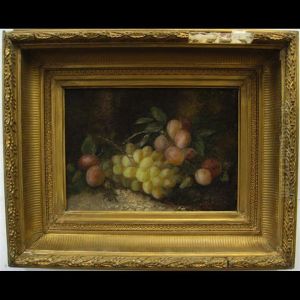 Still Life (grapes And Plums) by Joseph Clare
