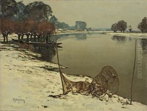 Winterlandschaft Bei Wittlaer by Maximilian Clarenbach