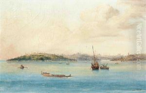 View Of The Golden Horn And Constantinople, From The Bosphorus by Odile Clarges