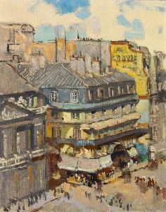 From The Balcony Window Of The Hotel Du Louvre by Alson Skinner Clark