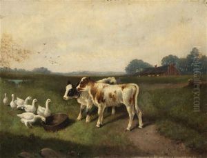 Cows And Geese by Ernest Clark