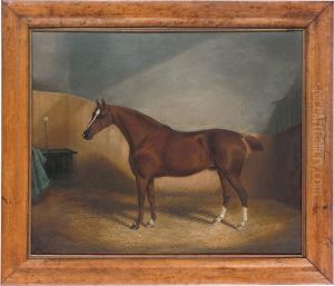 A Bay Hunter In His Stall; And A Bay Hunter In A Stable by James Senior Clark