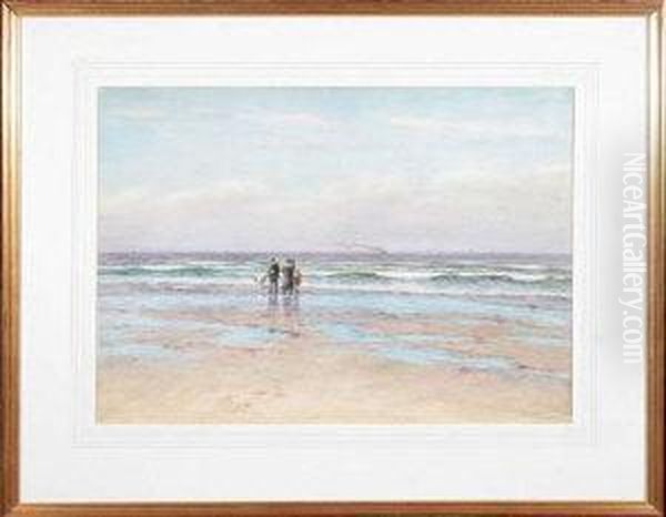 Parents And Children On The Beach At Cullercoats - view 1