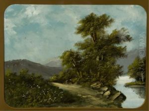 Landscape Scene With River by Octavius Thomas Clark