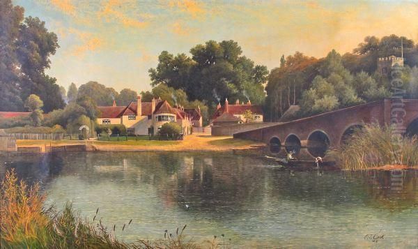 "paisaje Rural Ingles Con Puente" - view 1