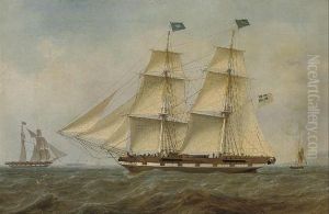 Trading Schooners In The Firth Of Clyde by William Clark Of Greenock