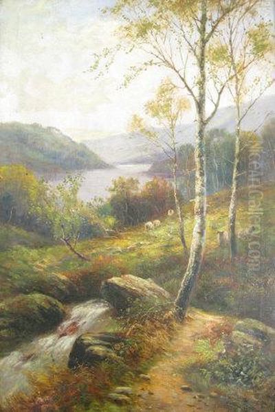 Landscapes With Shepherd And Sheep On A Tree Lined Path - view 1