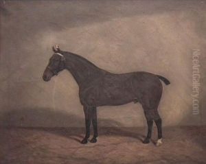 Portrait Of A
Bay Horse In A Stable by William Clark Of Greenock
