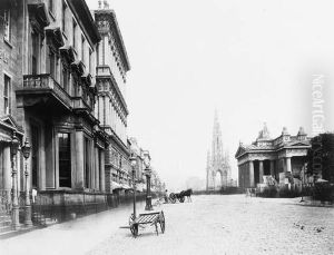 Princes Street With The Scott Monument And The Royal Institution, Edinburgh