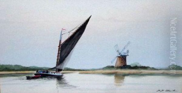 Wherry Passing A Mill - view 1