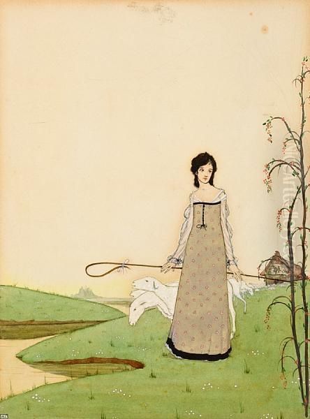 She Walks-the Lady Of My Delight-a Shepherdess Of Sheep - view 1