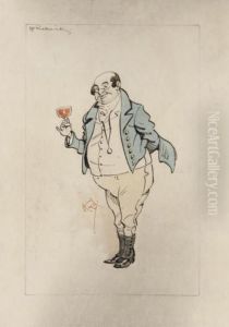 Twelve Unframed Illustrations Of Characters In Dickens' Novels (one Illustrated) by Joseph Clayton Clarke