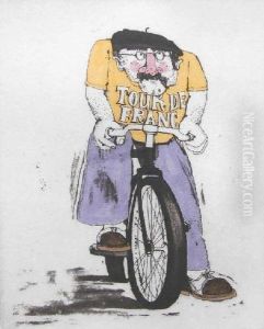 Study Of A Cyclist 'tour De Franc'