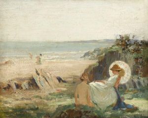 Bathers On The Shore by William Hannah Clarke