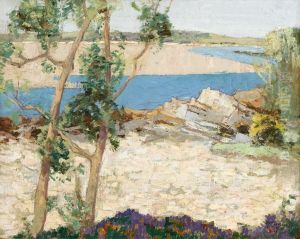 A Sun Dappled Riverbank by William Hannah Clarke