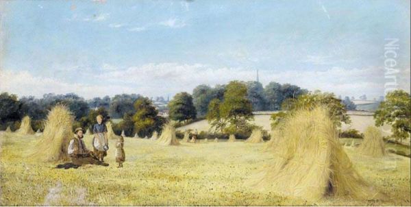 Resting By The Haystacks - view 1