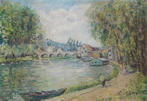 Bord De Riviere by Adolphe Clary-Baroux