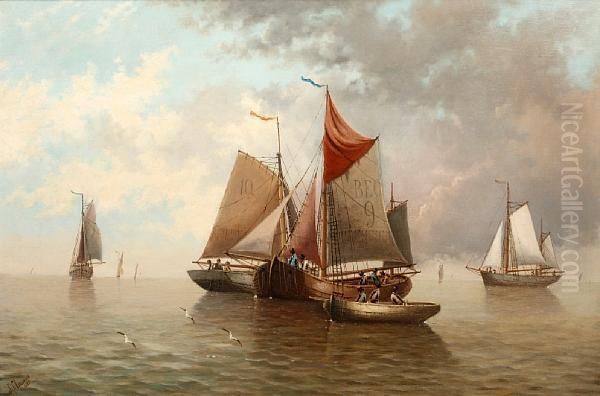 Sailing Vessels On A Calm Sea - view 1