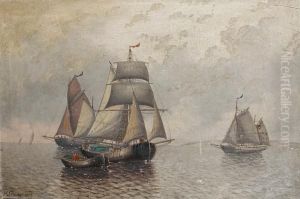 Fishing Vessels Off The Dover Coast