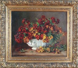 Naturemorte Au Bouquet Et Nature Morte Aux Figues. by Eugene Claude