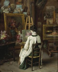 In The Artist's Studio by Eugene Claude