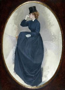 A Study Of A Lady In Riding Habit Mounted Side-saddle by Jean Maxime Claude