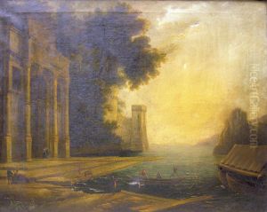 Boat Coming Into A Classical Harbour by Lorraine Claude