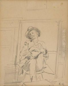 L""artiste Dans Son Atelier by Emile Claus