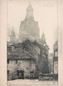 Blick Uber Die Munzgasse Auf Die Frauenkirche