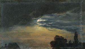 Clouds In Moonlight by Johan Christian Clausen Dahl