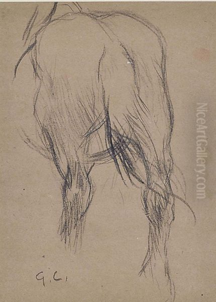 Study Of The Hind Quarters Of A Horse - view 1