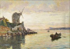 Moulin A Saint-cyr-sur-mer by Justin Jules Claverie