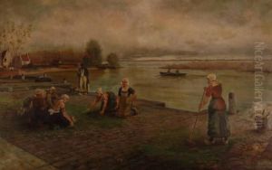 Dutch Women At The Harbour