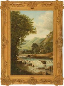 Mountain Landscape With River.
