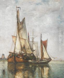 Unloading Boats At Anchor