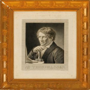 Portrait Of Bertel Thorvaldsen by Johan Frederik Clemens