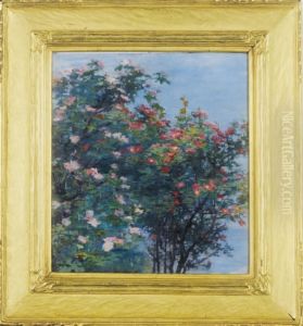 Pink And Red Dogwood Trees by Gabrielle Devaux Clements