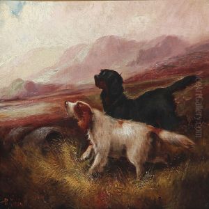 Landscape With Two English Hounds by Robert Cleminson