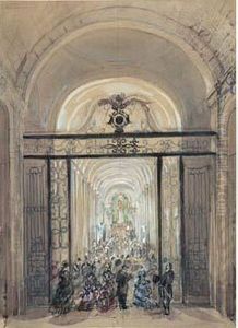 Cinq Dessins De L'hotel De La Legion D'honneur Vers 1877 by Hubert Clerget